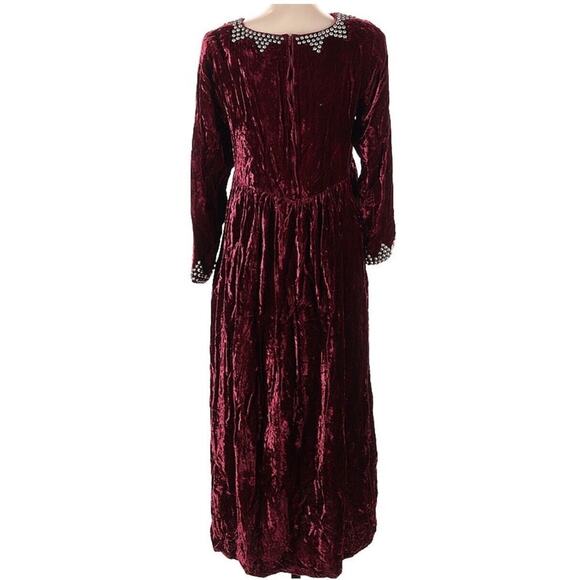 Women’s Double D Ranch Maroon Long Dress Size Small - Picture 2 of 4